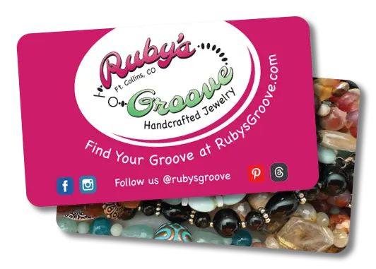 Ruby's Groove business card design